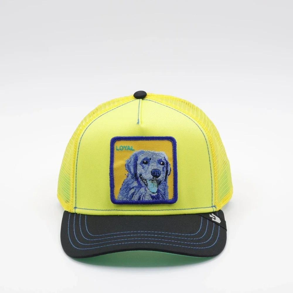 Goorin Bros Adjustable Breathable Doggy Trip Patch Trucker Hat Yellow One Size